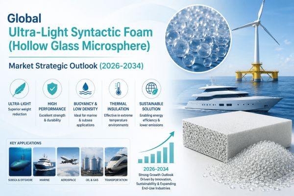 Global Ultra-Light Syntactic Foam (Hollow Glass Microsphere) Market Strategic Outlook (2026-2034)