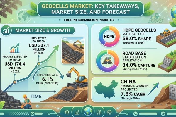 Geocells Market Forecast 2026–2036: Infrastructure Reinforcement Demand Accelerates Global Market Expansion