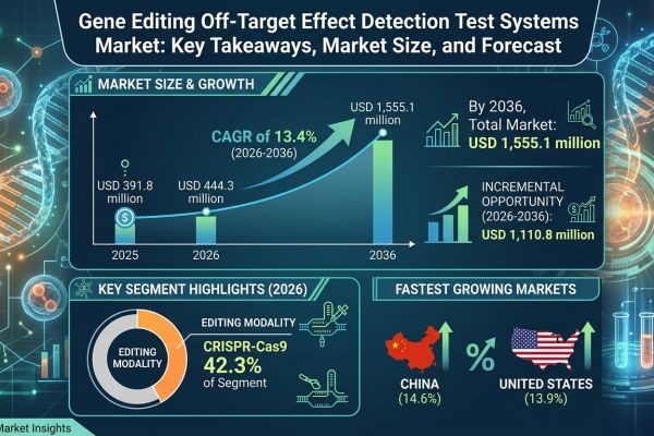 Gene Editing Off-target Effect Detection Test Systems Market Forecast 2026–2036: Rising Precision Medicine and CRISPR