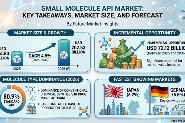 Small Molecule API Market Forecast 2026–2036: Growth Accelerates with Generic Drug Demand and Oncology Innovation