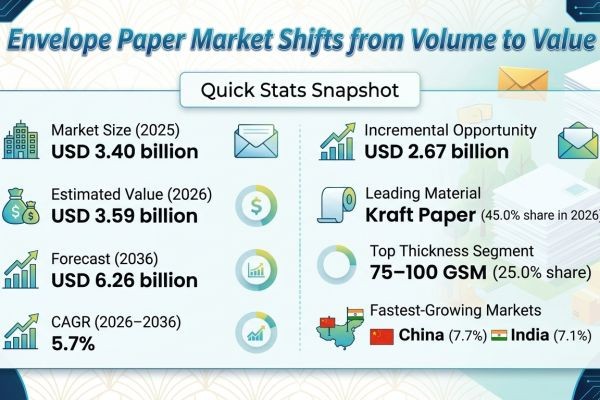 Envelope Paper Market Shifts from Volume to Value