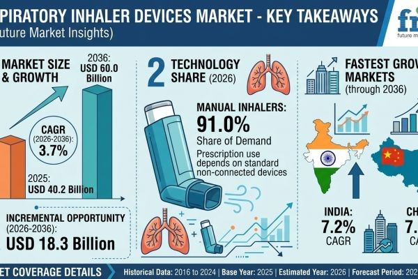 Respiratory Inhaler Devices Market Forecast 2026–2036: Global Expansion Driven by Chronic Pulmonary Diseases