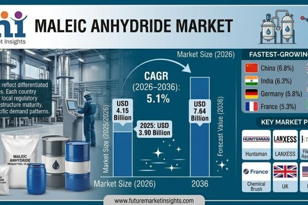 Maleic Anhydride Market Forecast 2026–2036: Market Expansion Fueled by Construction, Automotive