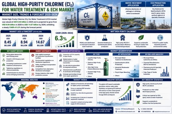 High-Purity Chlorine (Cl?) for Water Treatment & ECH Market Research Report 2026-203