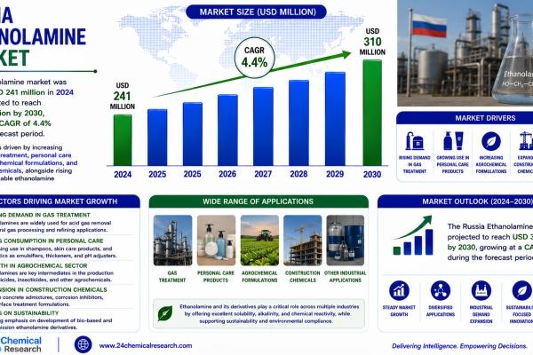 Ethanolamine Market Growth in Russia Supported by Oil & Gas and Construction Sectors