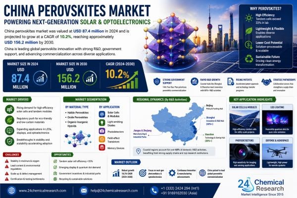 China Perovskites Market Outlook 2026–2030: Growth in Solar Cells, LEDs, and Advanced Optoelectronic