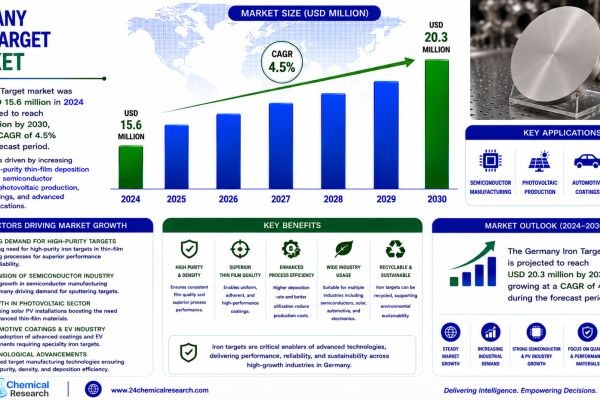 Germany Iron Target Market Size Worth USD 20.3 Million by 2030 | CAGR 4.5%