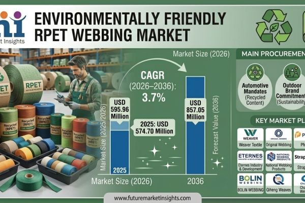 Environmentally Friendly RPET Webbing Market Forecast 2026–2036: Sustainable Textile Adoption Accelerates Across Automotive