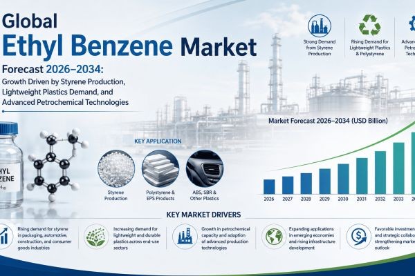 Global Ethyl Benzene Market Forecast 2026–2034: Growth Driven by Styrene Production, Lightweight Plastics Demand, and Advanced Petrochemical Technolog..