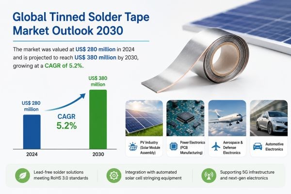 Tinned Solder Tape Market Size, Share & Forecast 2030 | PV Solar, Electronics & 5G Interconnection Industry Analysis