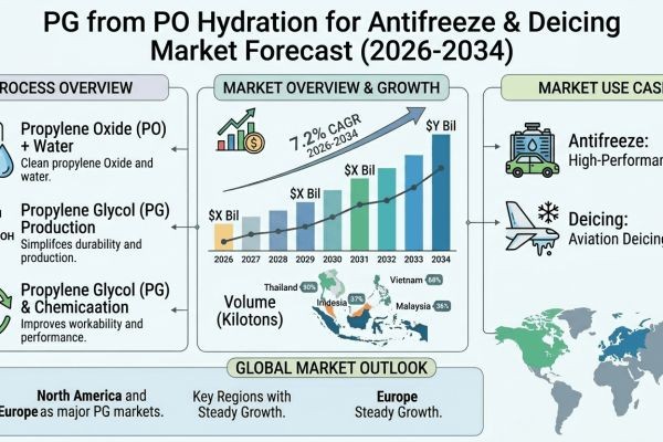 Propylene Glycol (PG) from Propylene Oxide Hydration for Antifreeze & Deicing Market Forecast (2026-2034