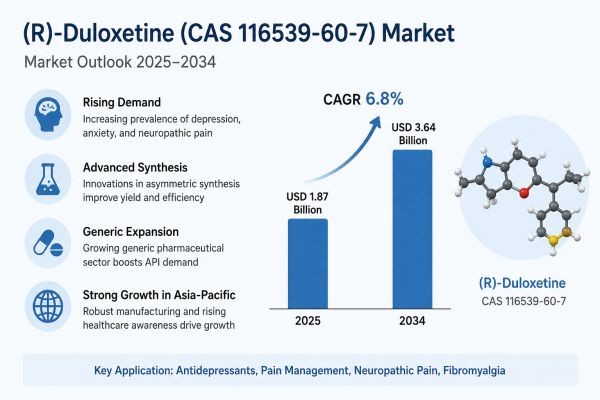 (R)-Duloxetine (CAS 116539-60-7) Market Size, Share & Forecast 2034 | Growth Driven by Enantiopure APIs, Neuropathic Pain Therapies & Generic Pharmac...