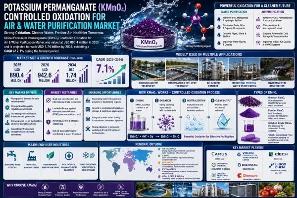 Potassium Permanganate (KMnO?) Controlled Oxidation for Air & Water Purification Market Research Report 2026-2034