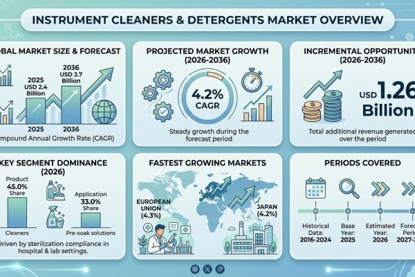 Instrument Cleaners and Detergents Market Forecast 2026–2036: Growth Driven by Infection Control Mandates