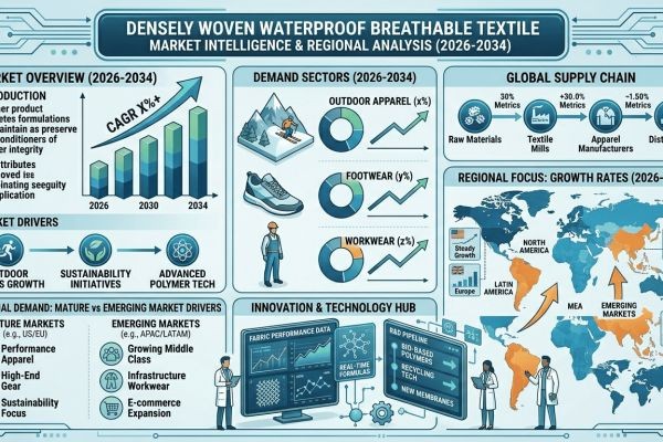 Densely Woven Waterproof Breathable Textile Market Intelligence & Regional Analysis (2026-2034)