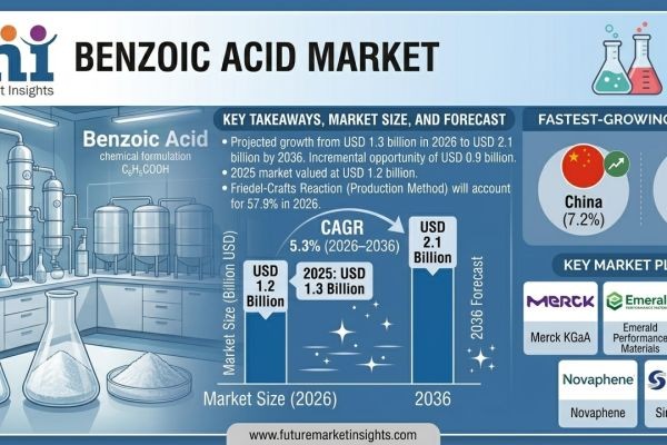 Benzoic Acid Market Forecast 2026–2036: Market Expansion Driven by Food Preservation Demand