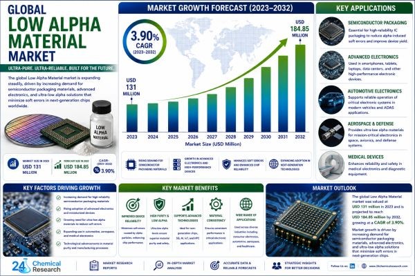 Low Alpha Material Market Growth Accelerates as Advanced Semiconductor Packaging Demands Ultra-Pure Materials
