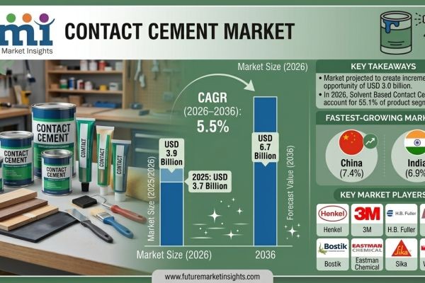 Contact Cement Market Forecast 2026–2036: Market Expansion Fueled by Construction Growth, Packaging Demand