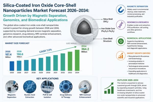 Silica-Coated Iron Oxide Core-Shell Nanoparticles Market Forecast 2026–2034: Growth Driven by Magnetic Separation, Genomics, and Biomedical Applicatio..