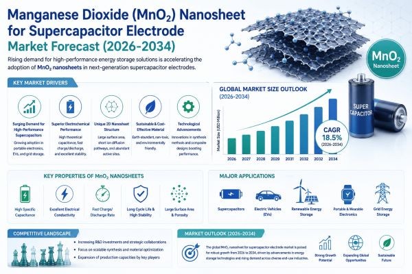 Manganese Dioxide (MnO₂) Nanosheet for Supercapacitor Electrode Market Forecast (2026-2034)