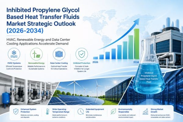 Inhibited Propylene Glycol Based Heat Transfer Fluids Market Strategic Outlook (2026-2034): HVAC, Renewable Energy and Data Center Cooling Application..