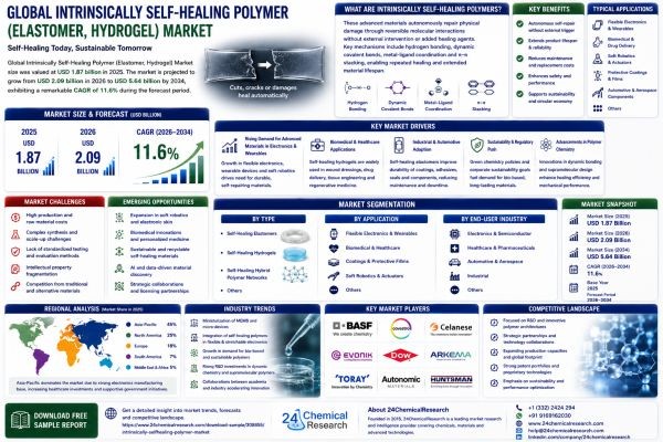 Intrinsically Self-Healing Polymer (Elastomer, Hydrogel) Market Research Report 2026-2034