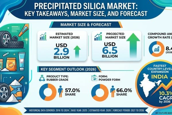 Global Precipitated Silica Market Forecast 2026–2036: Market Expansion Driven by Performance-Driven Formulations