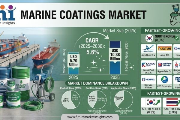 Global Marine Coatings Market Forecast 2026–2036: Market Expansion Driven by Emission Regulations and Fleet Growth