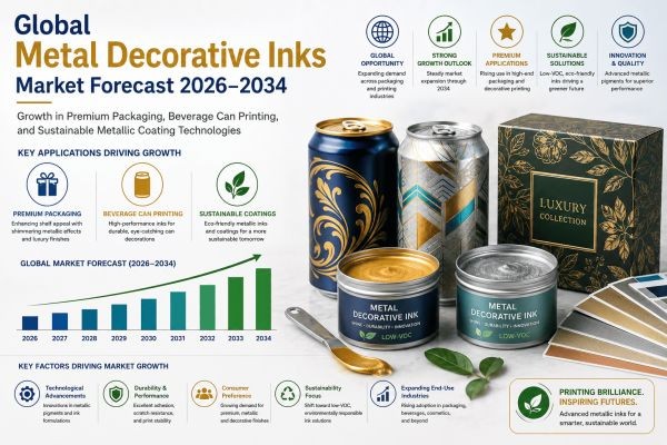 Global Metal Decorative Inks Market Forecast 2026–2034: Growth in Premium Packaging, Beverage Can Printing, and Sustainable Metallic Coating Technolog..