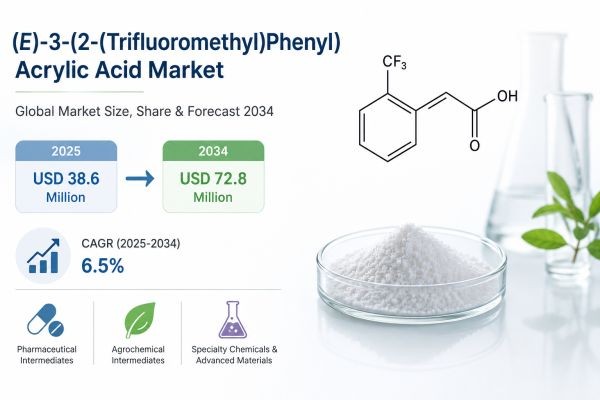 (E)-3-(2-(Trifluoromethyl)Phenyl)Acrylic Acid Market Size, Share & Forecast 2034