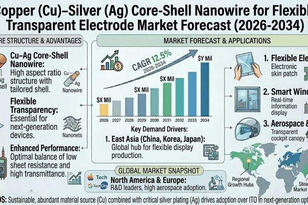 Copper (Cu)–Silver (Ag) Core-Shell Nanowire for Flexible Transparent Electrode Market Forecast (2026-2034)
