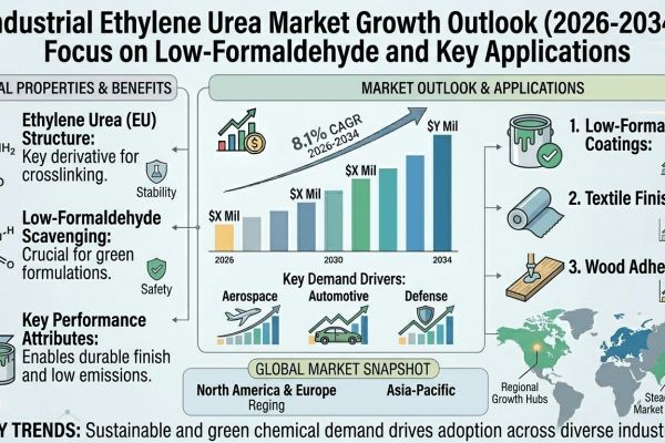 Industrial Ethylene Urea Market Growth Outlook (2026-2034): Rising Demand for Low-Formaldehyde Coatings, Textile Finishing, and Wood Adhesive Applicat..