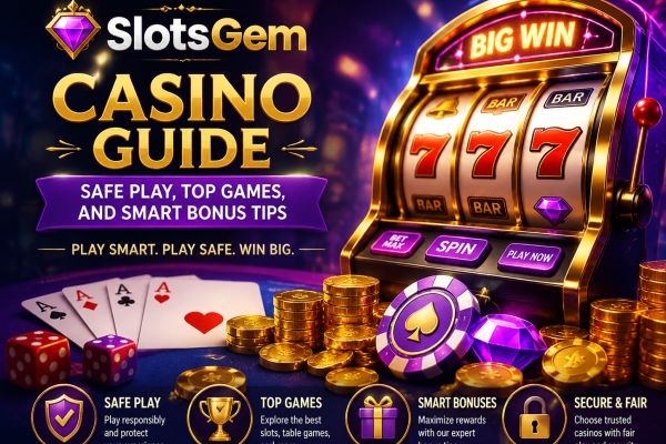 SlotsGem Casino Guide to Playing: Responsible Play, Leading Casino Games, and Savvy Bonus Advice for the Casino Market