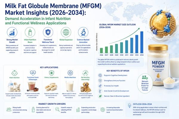 Milk Fat Globule Membrane (MFGM) Market Insights (2026-2034): Demand Acceleration in Infant Nutrition and Functional Wellness Applications