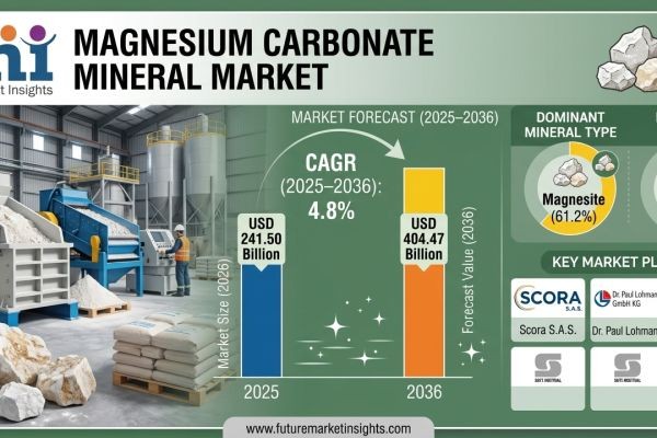 Magnesium Carbonate Market Forecast 2026–2036: Market Expansion Driven by Pharmaceuticals and Food Applications