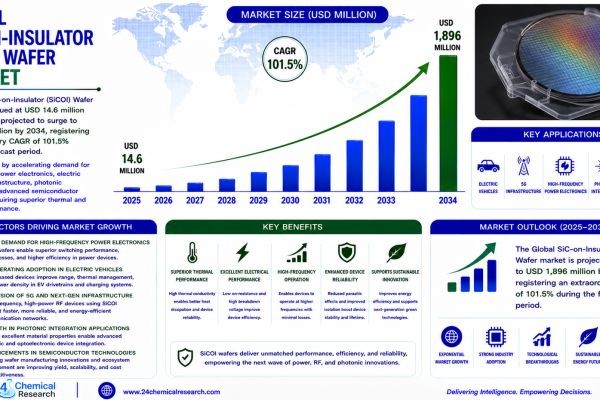 SiCOI Wafer Industry Outlook 2034: Power Electronics and Photonic Integration Fuel 101.5% CAGR