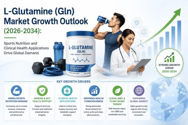 L-Glutamine (Gln) Market Growth Outlook (2026-2034): Sports Nutrition and Clinical Health Applications Drive Global Demand