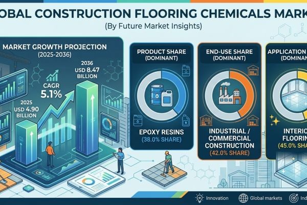 Construction Flooring Chemicals Market Forecast 2026–2036: Market Expansion Driven by Eco-Friendly Formulations