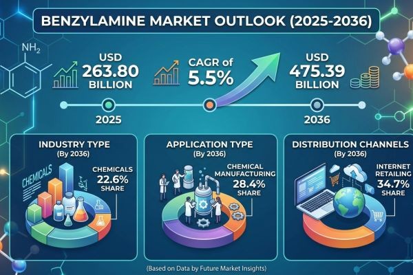 Benzylamine Market Forecast 2026–2036: Market Expansion Driven by Pharmaceutical Synthesis and Industrial Coatings
