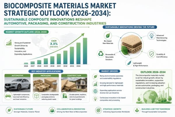 Biocomposite Materials Market Strategic Outlook (2026-2034): Sustainable Composite Innovations Reshape Automotive, Packaging, and Construction Industr..