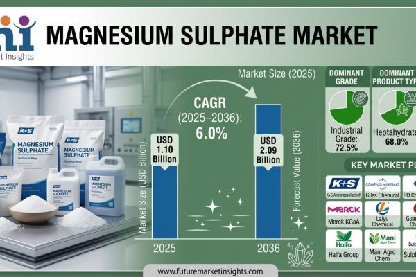 Magnesium Sulphate Market Forecast 2026–2036: Agricultural Demand and Industrial Applications Accelerate Global Market Expansion