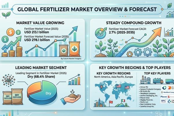 Global Fertilizer Market Forecast 2025–2035: Market Expansion Driven by Food Production Demands and Sustainable Agriculture