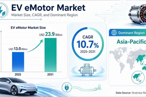 EV eMotor Market to Reach USD 23.9 Billion by 2031, Driven by Electrification Momentum