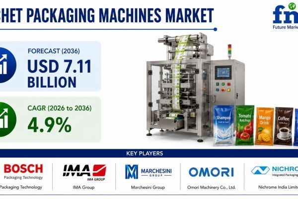 Sachet Packaging Machine Market Registering a CAGR of 4.9% Through 2036 as Flexible Packaging Adoption Continues to Rise