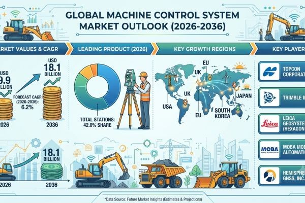 Global Machine Control System Market Forecast 2026–2036: Market Expansion Driven by Infrastructure Modernization