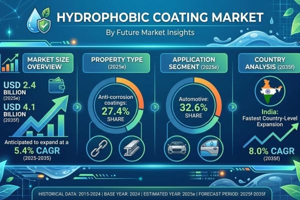 Global Hydrophobic Coatings Market Forecast 2025–2035: Market Expansion Driven by Industrial Protection