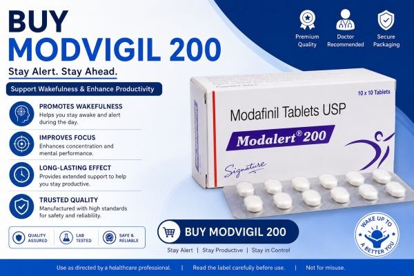 Buy Modvigil 200 Online | Uses, Benefits, Dosage & Safety Guide