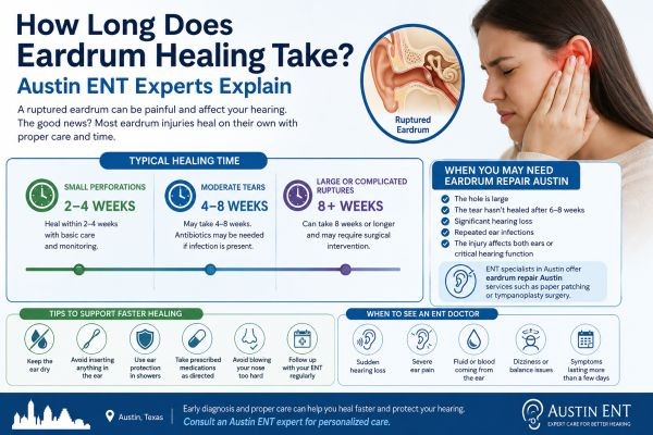How Long Does Eardrum Healing Take? Austin ENT Experts Explain