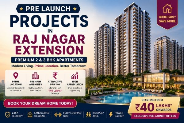 Pre Launch Projects in Raj Nagar Extension | New Apartments Starting from ₹40 Lakhs