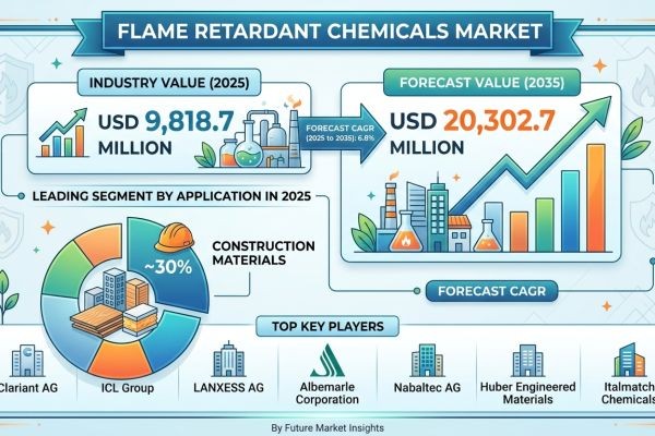 Global Flame Retardant Chemicals Market Forecast 2026–2036: Market Expansion Driven by Safety Regulations